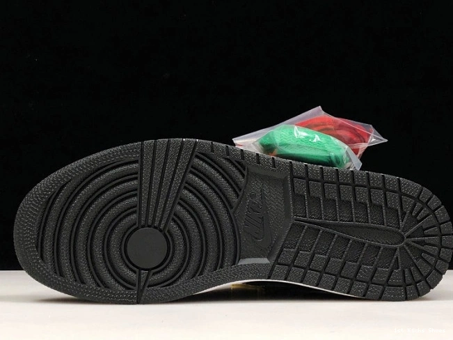 1st Kicks Shoes x Black Team 1 AV3905-038 Jordan OG High Retro Air Orange-Fir SoleFly 0815
